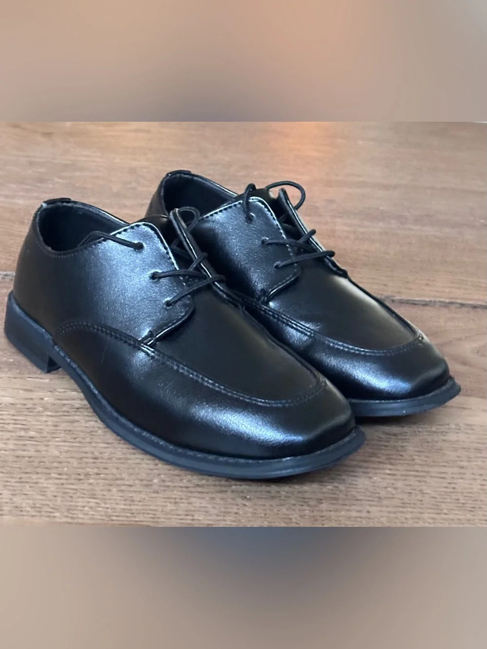 Sonoma Boys Black Lace-Up Dress Shoe size 2M